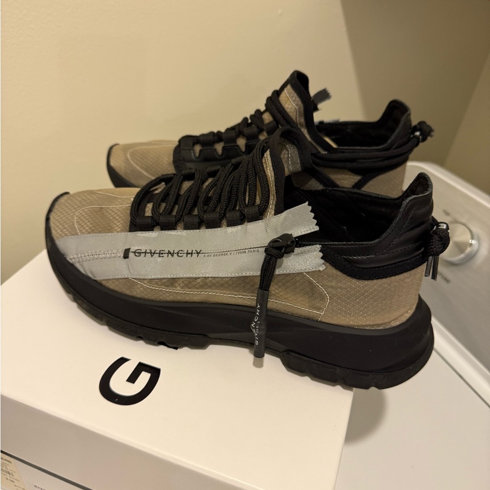 Givenchy Black and Tan Sneakers